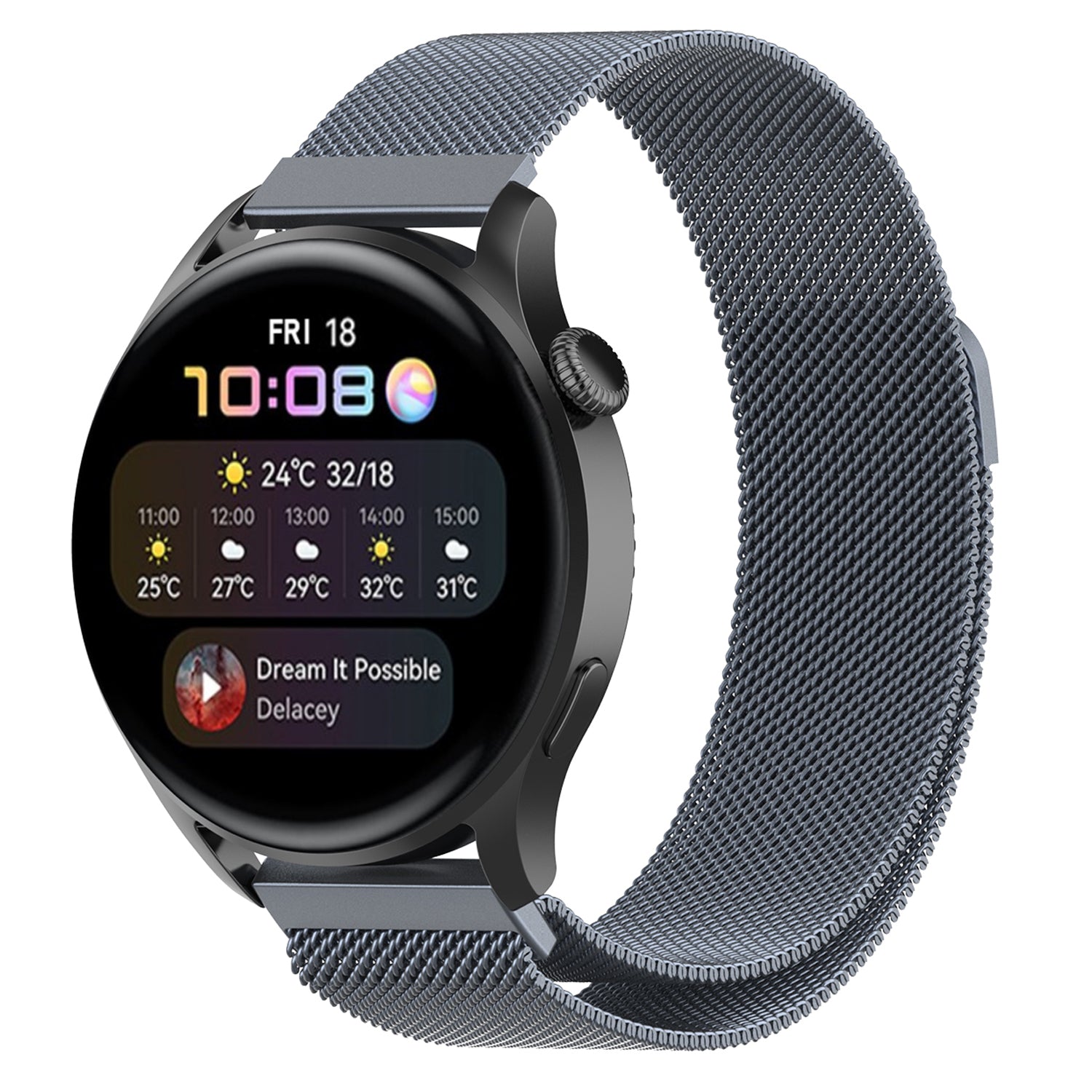 22mm Magnetic Closure Milanese Wristband Breathable Watch Strap Replacement for Huawei Watch GT3 46mm Samsung Gear S3 Frontier Classic 22mm Magnetic Closure Milanese Wristband Breathable Watch Strap Replacement for Huawei Watch GT3 46mm Samsung Gear S3 Frontier Classic